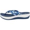 Blue Textile W Multi Flowers