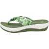 White Textile W Green Palms