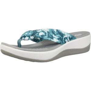 imageClarks Womens Arla Glison Flip FlopAqua Floral Textile