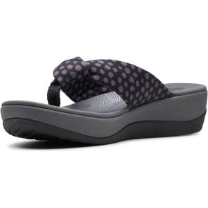 imageClarks Womens Arla Glison Flip FlopBlack Textile Grey Dots