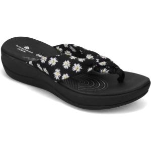 imageClarks Womens Arla Glison Flip FlopBlackWhite