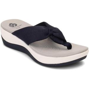 imageClarks Womens Arla Glison Flip FlopBlue Fabric