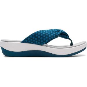 imageClarks Womens Arla Glison Flip FlopDark Teal Textile Aqua Dots