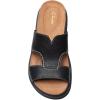 imageClarks Womens Arwell Walk Flat SandalBlack Leather