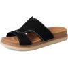 imageClarks Womens Arwell Walk Flat SandalBlack Nubuck