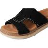 imageClarks Womens Arwell Walk Flat SandalBlack Nubuck