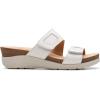 imageClarks Womens Calenne Maye Wedge SandalWhite Leather