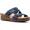 imageClarks Womens Calenne Maye Wedge SandalNavy Combi