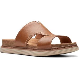 imageClarks Womens Arwell Walk Flat SandalTan Leather
