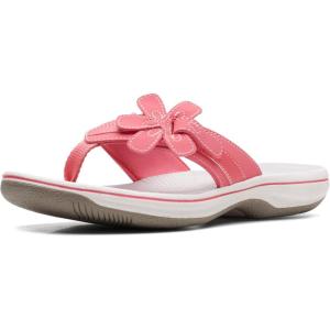 imageClarks Womens Brinkley Flora SandalBright Coral Synthetic