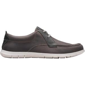 imageClarks Mens Flexway Lace Boat ShoeLight Grey Lea