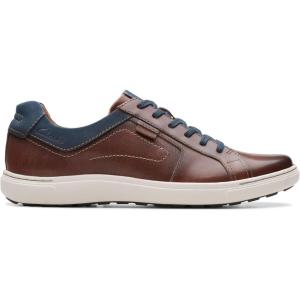 imageClarks Mens Mapstone Lace SneakerBlack Black Leather