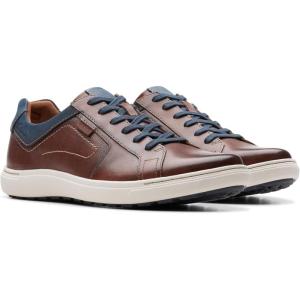 imageClarks Mens Mapstone Lace SneakerMahogany Leather