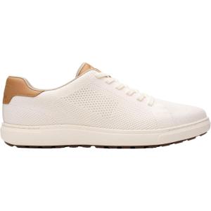 imageClarks Mens Mapstone Lace SneakerWhite Knit