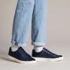 imageClarks Mens LowTop SneakersNavy Leather