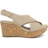imageClarks Womens Annadel Eirwyn Wedge SandalBeige Sand Suede Sand Suede