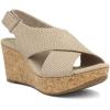 imageClarks Womens Annadel Eirwyn Wedge SandalBeige Sand Suede Sand Suede