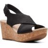 imageClarks Womens Annadel Eirwyn Wedge SandalBlack Black Sde Black Sde
