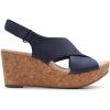 imageClarks Womens Annadel Eirwyn Wedge SandalBlue Navy Suede Navy Suede