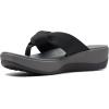 imageClarks Womens Arla Glison Flip FlopBlack Fabric