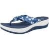 imageClarks Womens Arla Glison Flip FlopBlue Textile WMulti Flowers