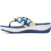 imageClarks Womens Arla Glison Flip FlopBlue Textile With Lemons