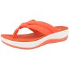 imageClarks Womens Arla Kaylie FlipFlop SandalsBright Coral Textile
