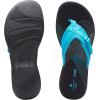 imageClarks Womens Breeze Sea FlipFlopAqua SyntheticBlack Sole