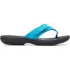 imageClarks Womens Breeze Sea FlipFlopAqua SyntheticBlack Sole