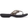 imageClarks Womens Breeze Sea FlipFlopPewter SyntheticBlack Sole
