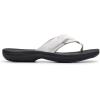 imageClarks Womens Breeze Sea FlipFlopWhite SyntheticBlack Sole