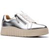 imageClarks Womens Mykah Joy SneakerSilver Leather