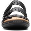 imageClarks womens Laurieann CoveFlat SandalBlack Leather