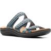 imageClarks womens Laurieann CoveFlat SandalBlue Grey Leather
