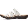 imageClarks womens Laurieann CoveFlat SandalWhite Leather