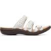 imageClarks womens Laurieann CoveFlat SandalWhite Leather