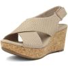 imageClarks Womens Annadel Eirwyn Wedge SandalBeige Sand Suede Sand Suede