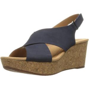 imageClarks Womens Annadel Eirwyn Wedge SandalNavy Nubuck