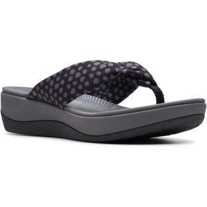 imageClarks Womens Arla Glison Flip FlopBlack Textile W Wht Pok
