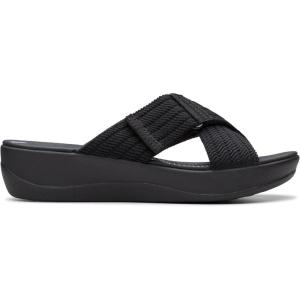 imageClarks Womens Arla Wave Slide SandalBlackWhite