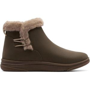 imageClarks Womens Breeze Fur Ankle BootDark Olive