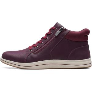 imageClarks Womens Breeze Glide Cloudsteppers Ankle BootBurgundy Synthetic