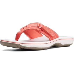 imageClarks Womens Breeze Sea FlipFlopBright Coral Synthetic