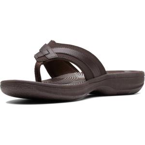imageClarks Womens Breeze Sea FlipFlopBrown SyntheticBrown Sole