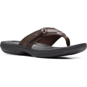 imageClarks Womens Breeze Sea FlipFlopDark BrownBlack