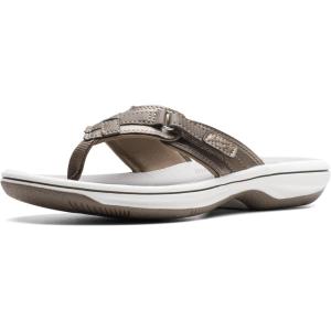 imageClarks Womens Breeze Sea FlipFlopPewter Synthetic