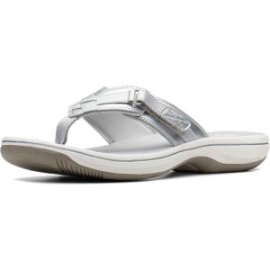 imageClarks Womens Breeze Sea FlipFlopSilver Synthetic