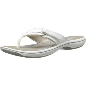 imageClarks Womens Breeze Sea FlipFlopWhite Synthetic