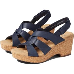 imageClarks Womens Giselle Beach Wedge SandalNavy Leather