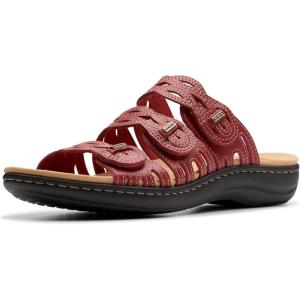 imageClarks Womens Laurieann Ruby Flat SandalRed Leather